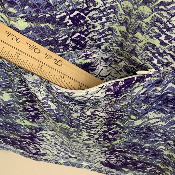 Silver Bait Performance Fishing Shirt Mens XL Purple Green ThumbHoles Zip Pocket - Picture 5 of 7